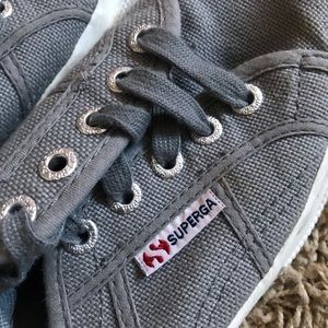 Grey Superga sneakers size 6.5